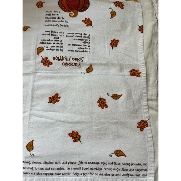 Pumpkin Spice Muffins Recipe Flour Sack Towel Cotton Kitchen Kay Dee Designs - Picture 5 of 8